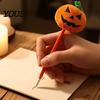 Gel Pens Halloween Pumpkin Ink Pen, 0.7mm Rollerball Pen with Plush Pumpkin, Novelty Black for Party Favors, Gift Supplies Smooth Writing