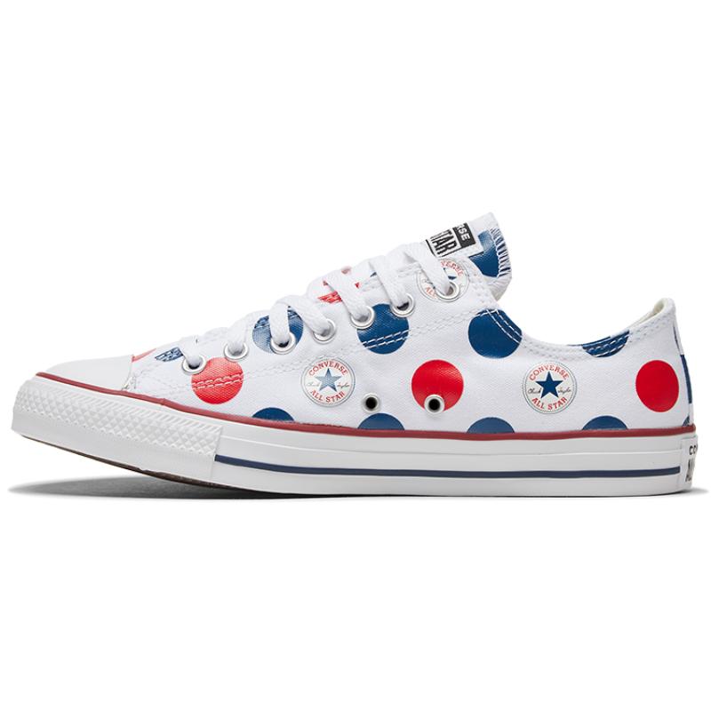 Converse All Star Comfortable Low-Top Espadrilles Unisex Polka Dot White