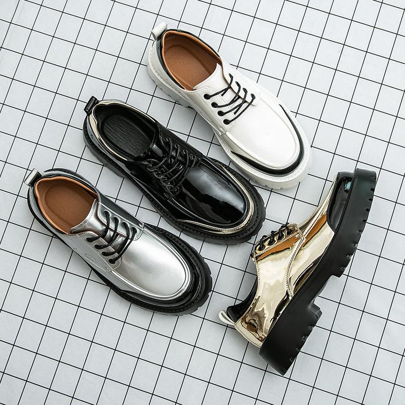 22 New Leather Shoes Business Dress Casual Breathable Suit Shoes High Sense Wedding Derby Shoes Gentleman