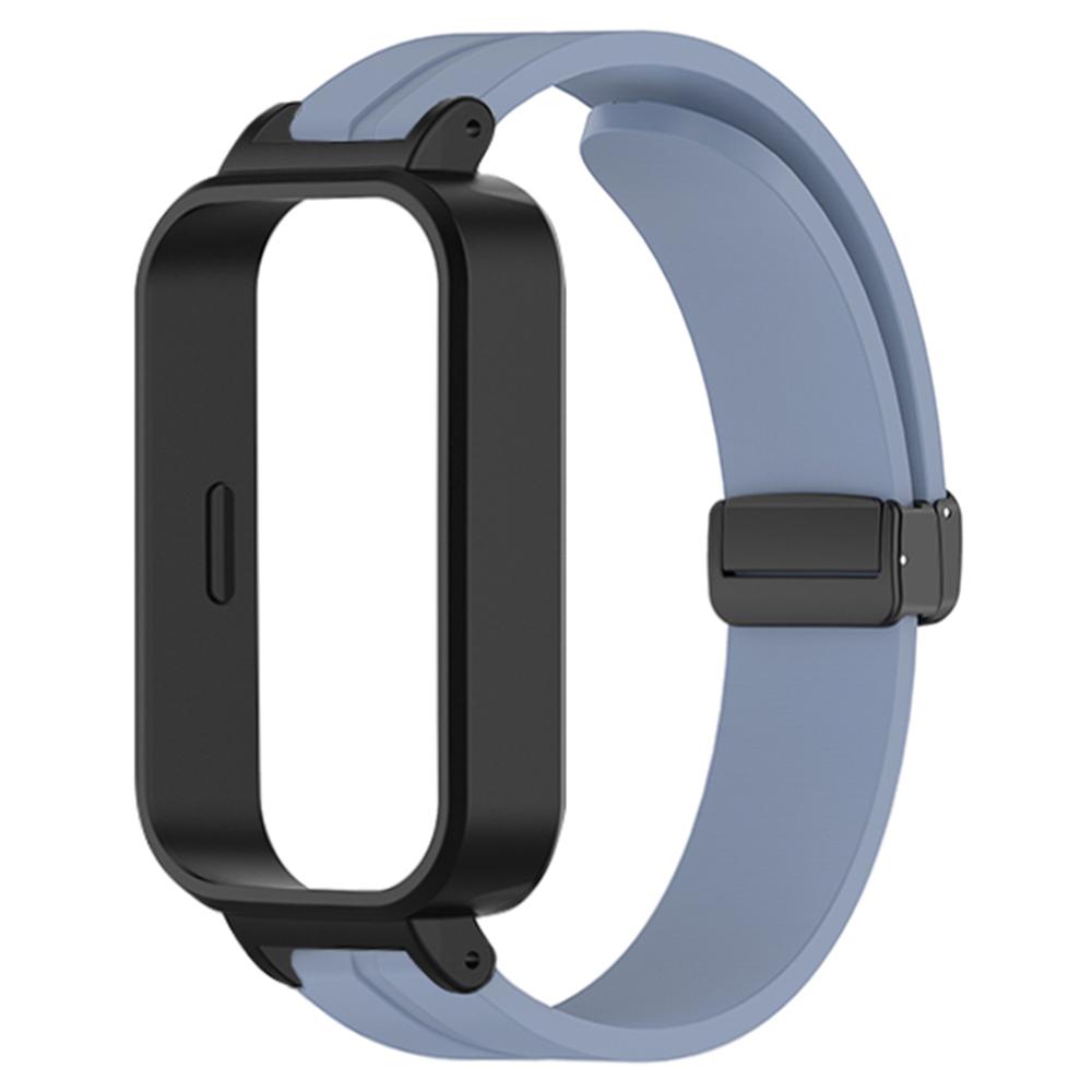 For Xiaomi Smart Band 9 Active/Redmi Band 3 Silicone Watch Band Magnetic Folding Buckle Wrist Strap