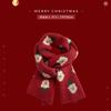 New Red Christmas Gift Imitation Cashmere Scarf Women's Winter Shawl Trendy Versatile Scarf Fashionable Versatile