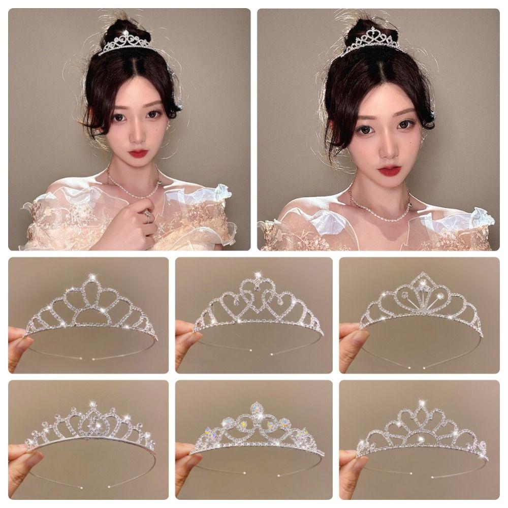 Crystal Rhinestone Crowns Headpiece Hair Ornament Wedding Crown Bride Crown  Children