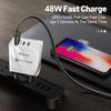 Universal Power Adapter Charger for US/EU/UK - 1U+2PD Standard.
