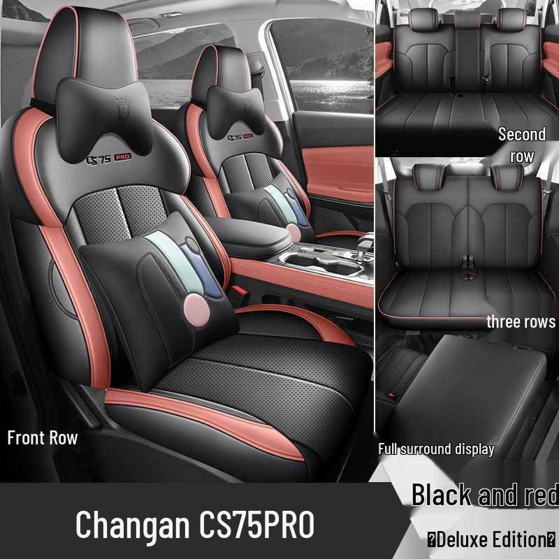 Changan CS75 PRO Seat Covers: Fully Enclosed, All-Season, Perforated Leather Car Seat Cushions for 26 Models.