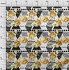 oneOone Cotton Flex Yellow Fabric Triangle Sewing Material Print Fabric By The Yard 40 Inch