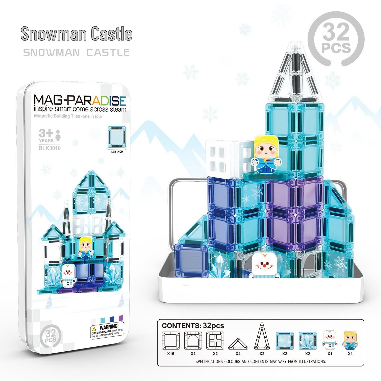 Portable Children s Magnetic Tiles Mini Building Set - 3.75cm Colorful Window Blocks
