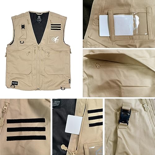 [TaoTech] Multi-functional Vest, Fishing Vest, Multi-functional, Pockets, Chest Pocket, 100% Cotton, Workwear, Breathable, Quick-drying Jacket, Work C