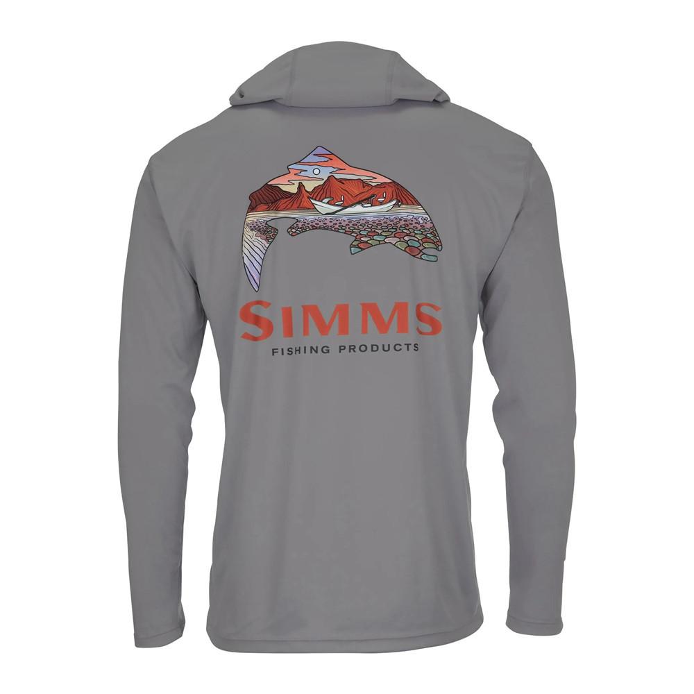 SIMMS Fishing Suit Men's Hoodie Outdoor Summer Long-sleeved T-shirt Top Luya Fishing Suit Quick-drying Breathable Suit