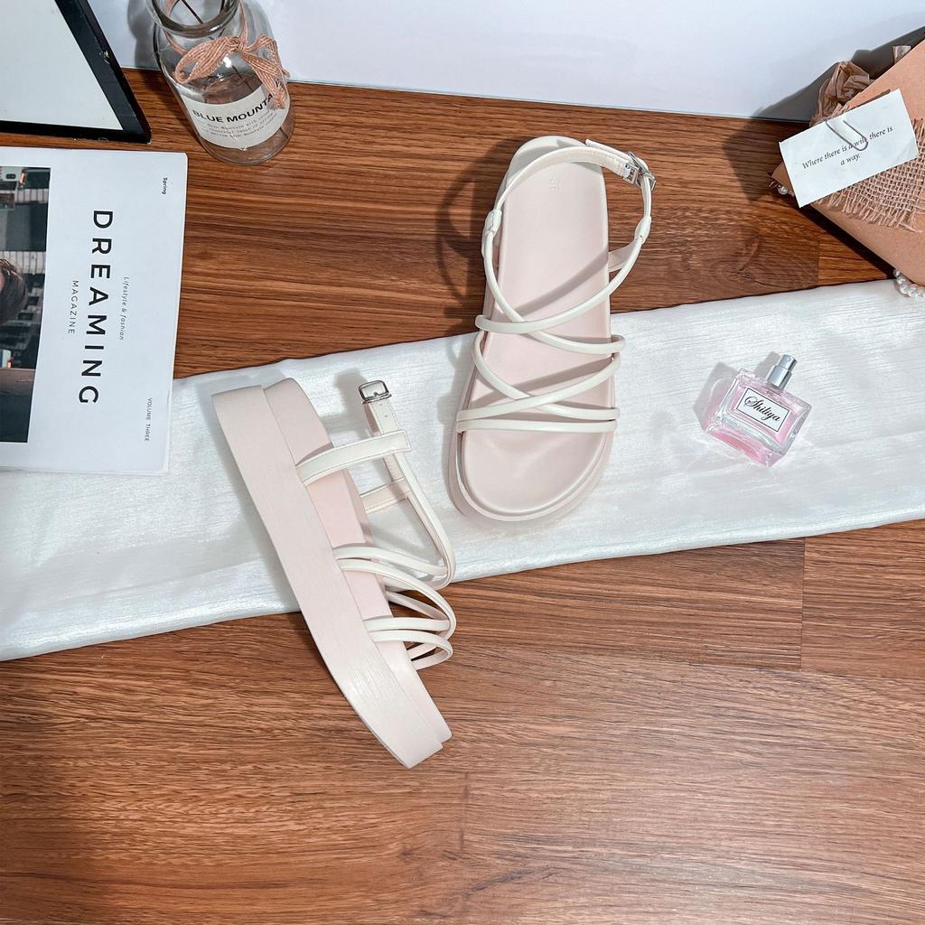 Summer new platform sandals women wear high-end fairy style temperament versatile platform sandals 2025 fashion