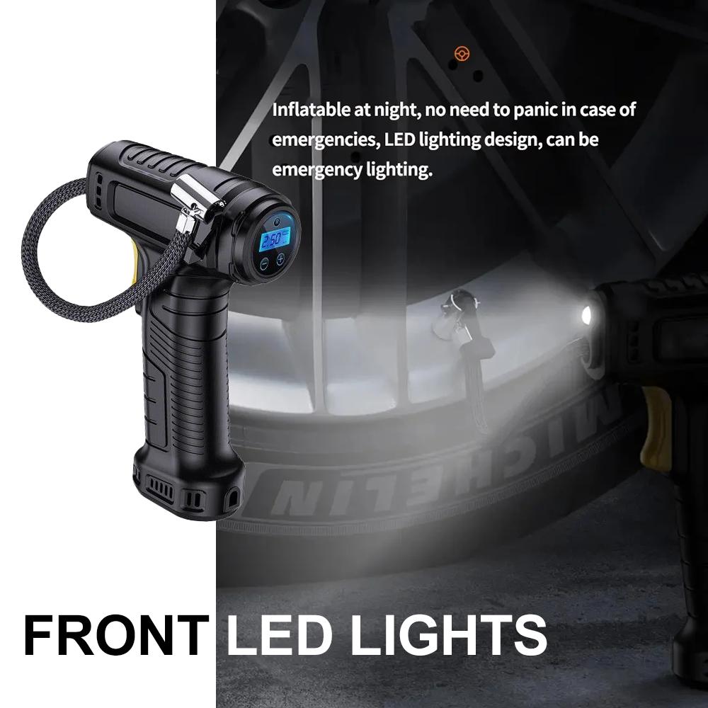 150PSI Electric Air Compressor Wireless/Wired Inflatable Pump Portable Air Pump Tire Inflator Digital for Car Bicycle Motorcycle