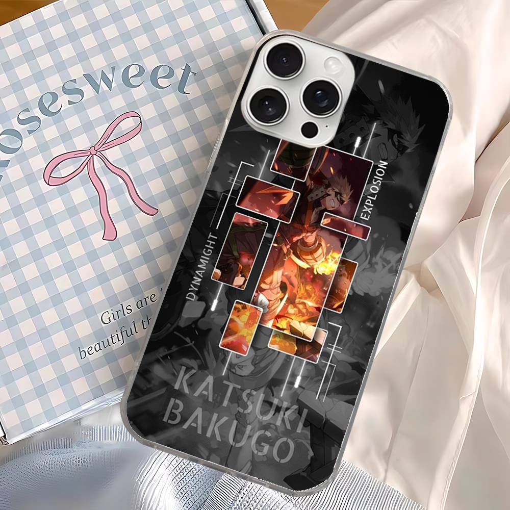 Anime B-Bakugo Katsuki For iPhone 17 16 15 14 Plus 13 12 11 Pro Max Phone Cover Back Satin Colorful Surface