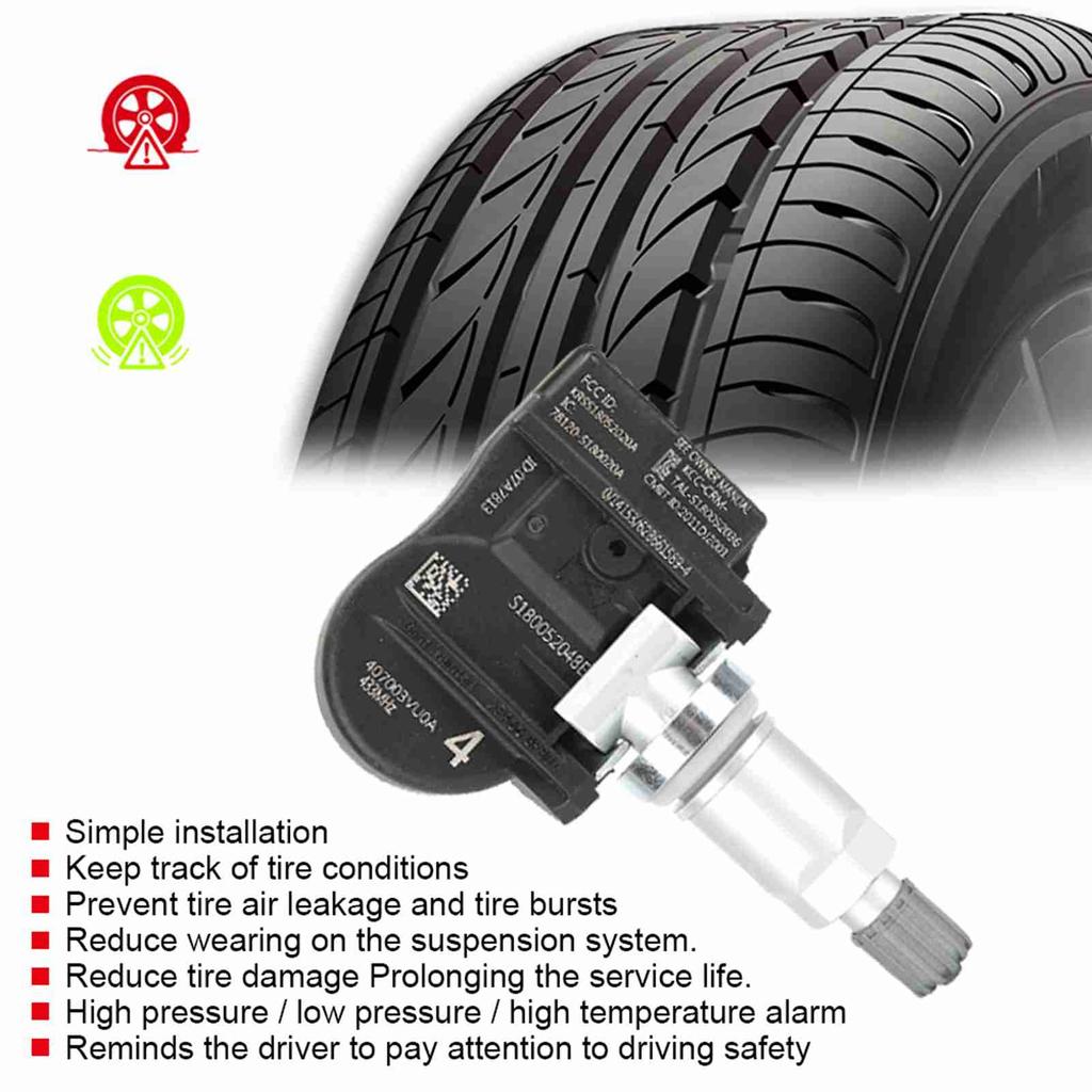 4pcs Tire Pressure Monitoring Sensor TPMS 40700 3VU0A Fits for Nissan Rogue 14 16