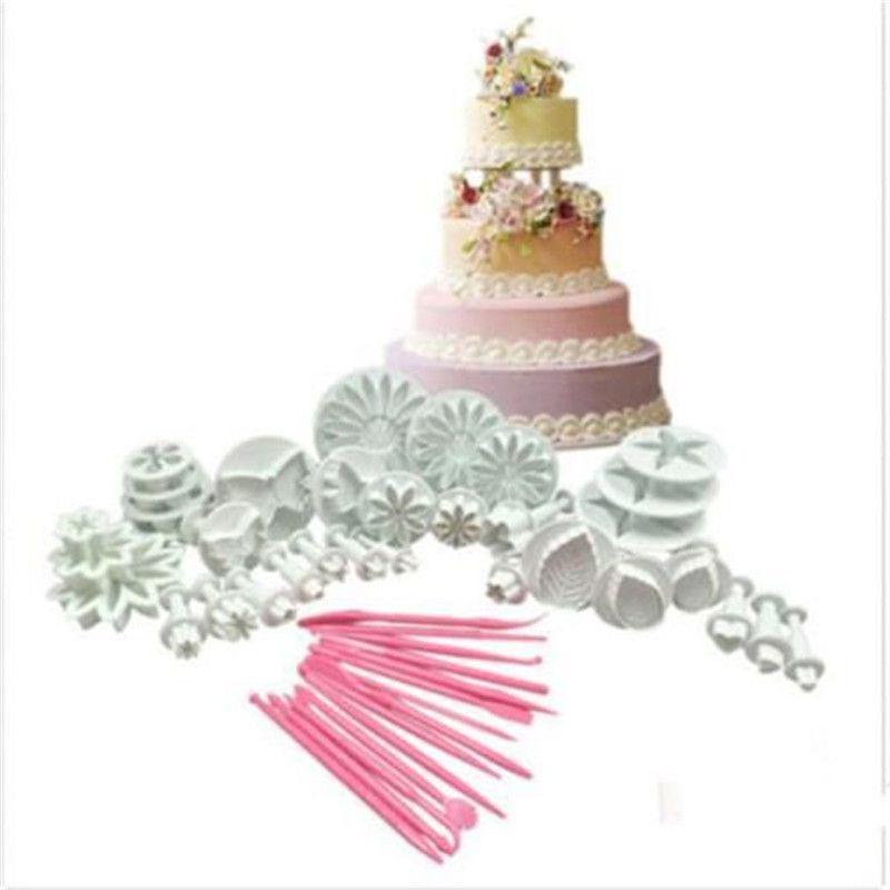 Umfassendes 47-teiliges Sugarcraft Kuchen Dekorieren Fondant Glasur Bäckerei Werkzeugset