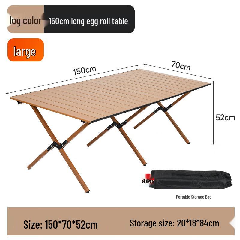 Glacier Age Carbon Steel Roll-up Camping Table & Kermit Chair Set