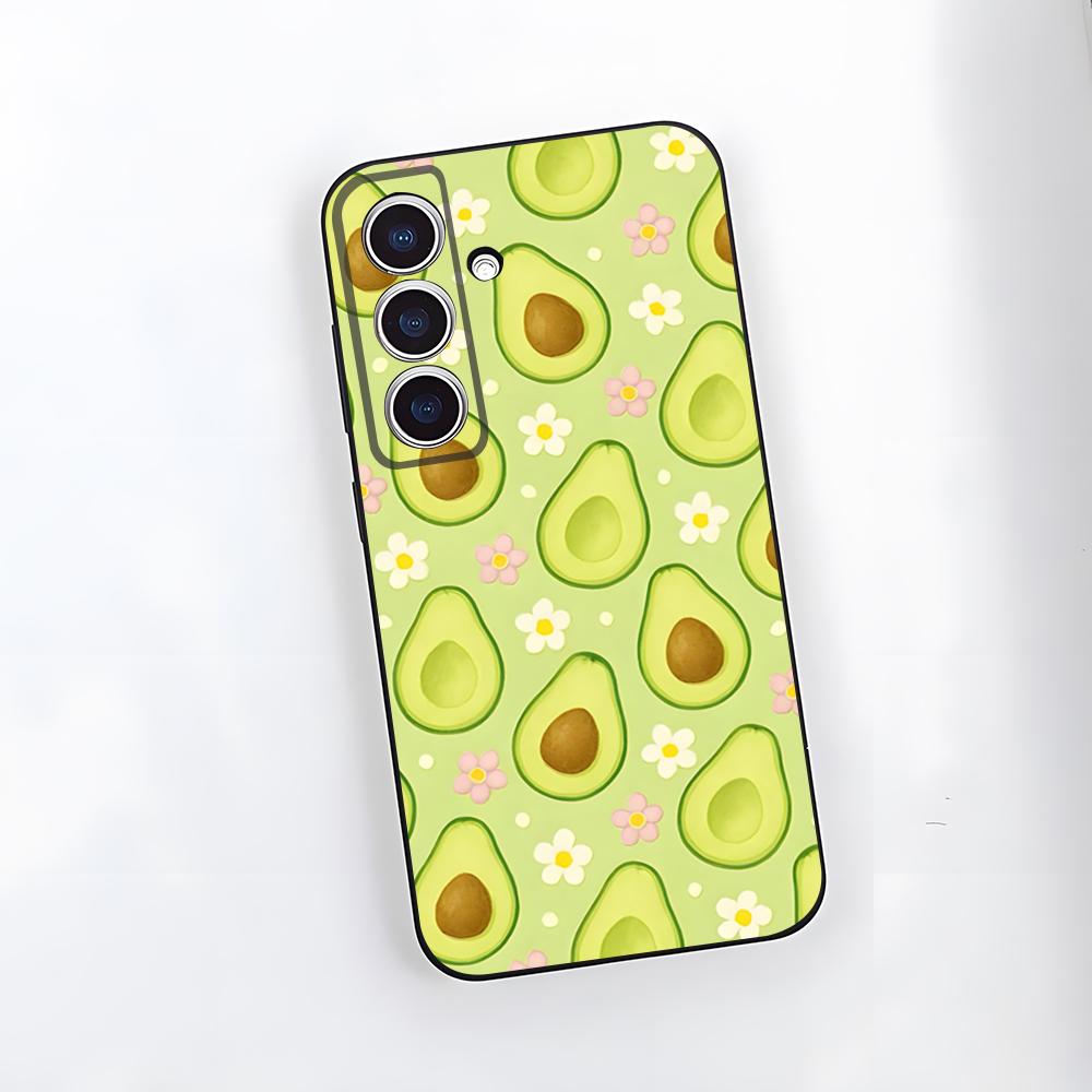 C-Cute Cartoon Avocado Handyhülle Für Samsung S25 Plus S20 S20 Plus S22 Ultra S23 FE S21 Plus S21 Ultra Weiche Hülle