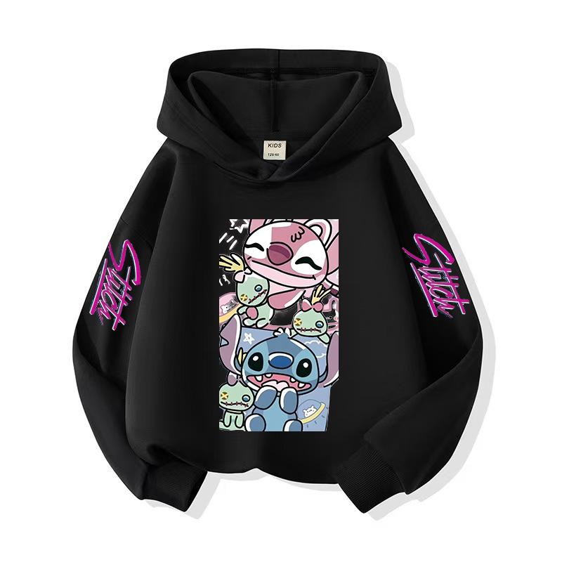 

Детское худи Стич Милая толстовка для маленькой девочки Модный подарок Мягкий комфорт Мода 2025 Графический Очаровательный Повседневный топ 100