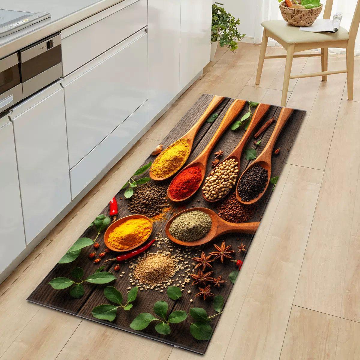 

Kitchen Seasoning Floor Mat Anti-Slip Oil Absorbing Kitchen Floor Mat Bathroom and Shower Floor Mat Home Decoration 50x160cm 20x63inch
