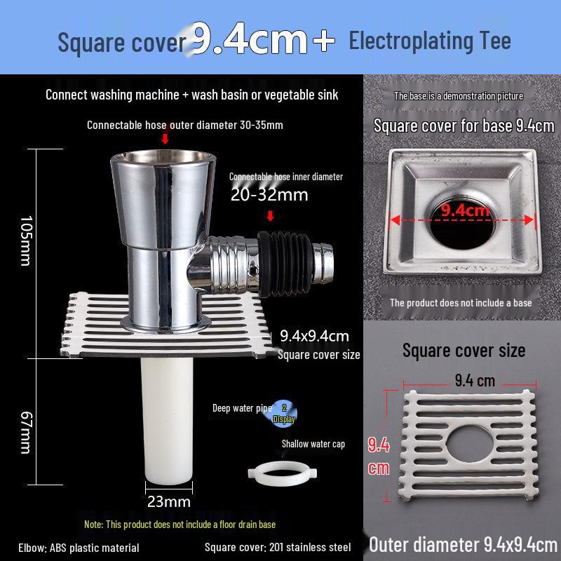 Dual-Purpose Drain Cover: Deodorant, Anti-Backflow, Overflow Protection