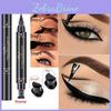 Qic Eyeliner Pen Seal 2in1 Quickdrying Nonsmudging Waterproof Eyeliner Double Head Eyeliner Beauty