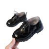 New children's leather shoes, student performance shoes, lace-up fashion girls' patent leather single shoes, children's shoes, boys' leather shoes