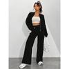 **Women 2 Piece Sweatshirt Set Zip Up Cardigan Long Pants Casual Fashion Spring Fall Outfit**