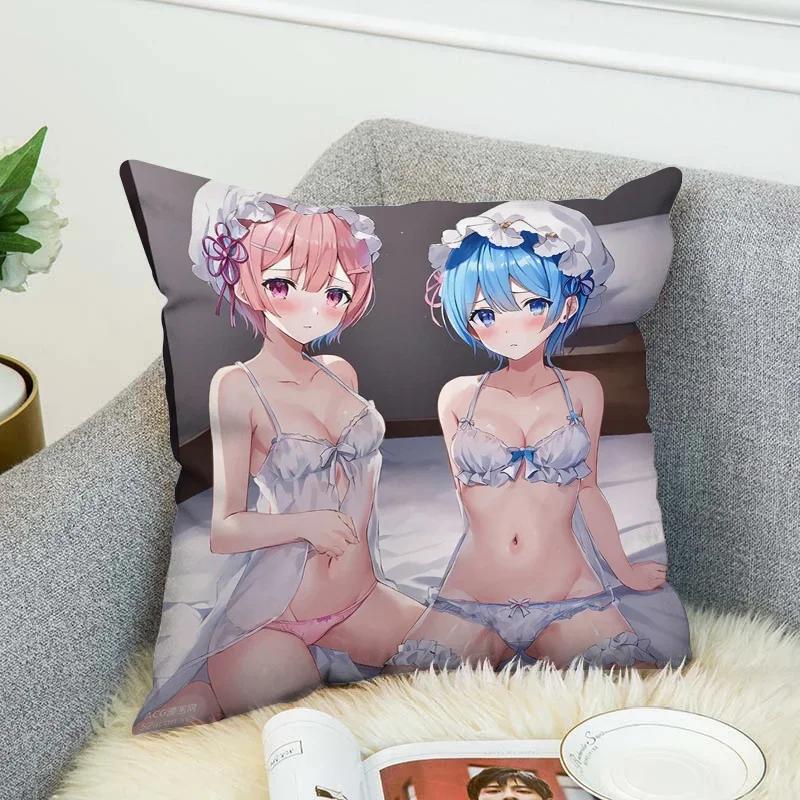 Pillowcases for Pillows Anime Pillow Cover 40x40 Pilow Cases Decorative Cushion Covers Pillowcase Cushions Home Decor Sofa