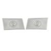 For Toyota Highlander XU70 2024 Car Dashboard Stereo Audio Speaker Sound Cover Decorate Frame Trim Stainless Steel Sticker