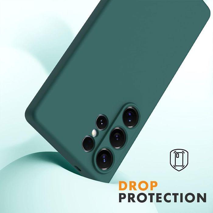 Coque Silicone - BOOLING - pour Samsung Galaxy S26 Ultra - Antichoc Anti-Rayures - Vert Nuit