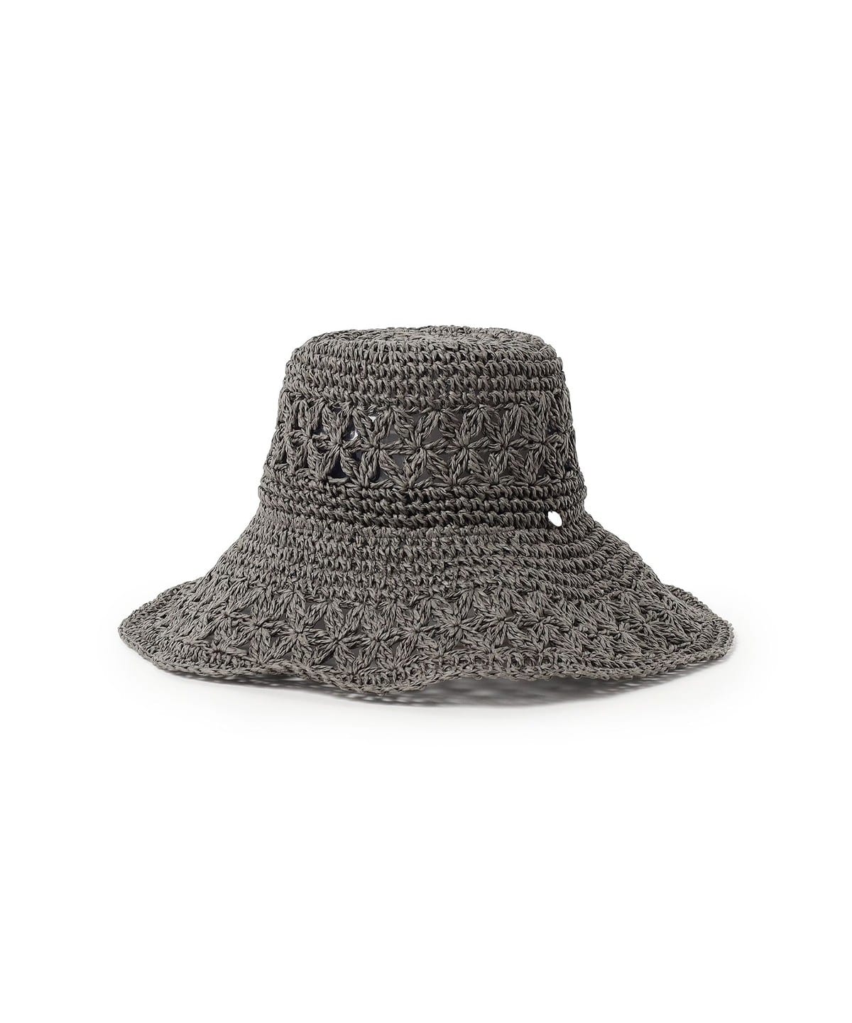 

BEAMS HEART Paper Bucket Hat Women Summer Straw Style Casual Japan GRAY