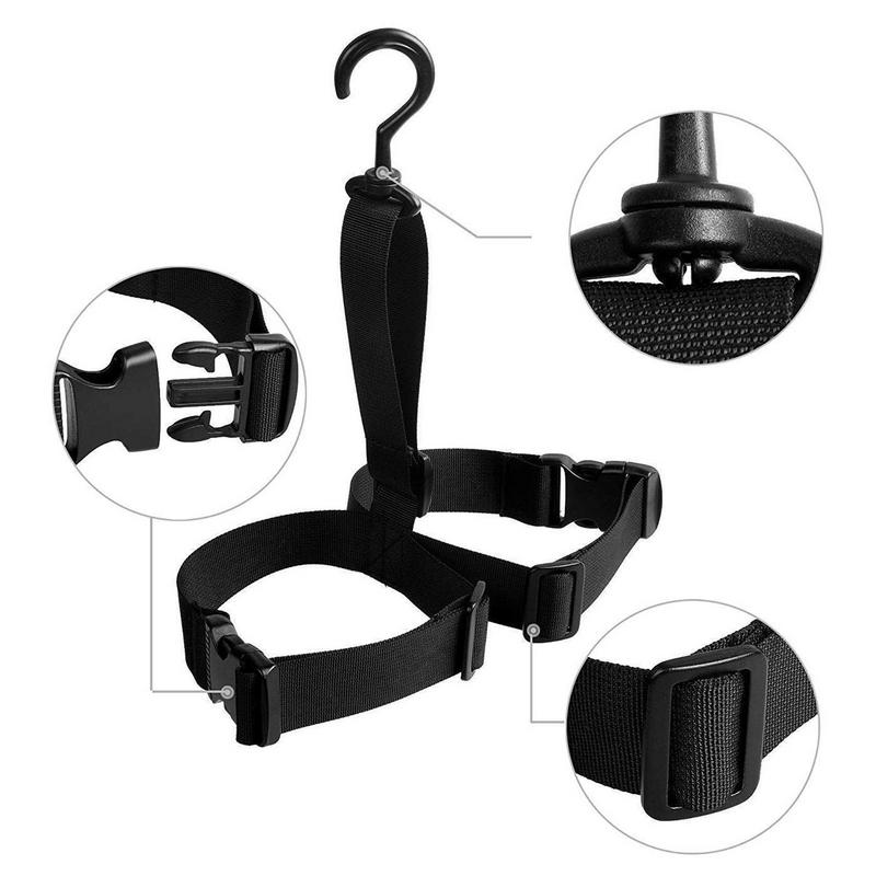 Verstellbares Angelwathose-Stiefel-Aufhängegestell Schuh-Trockenhalter Riemen mit 360-Grad-Drehhaken für Jagdwathosen
