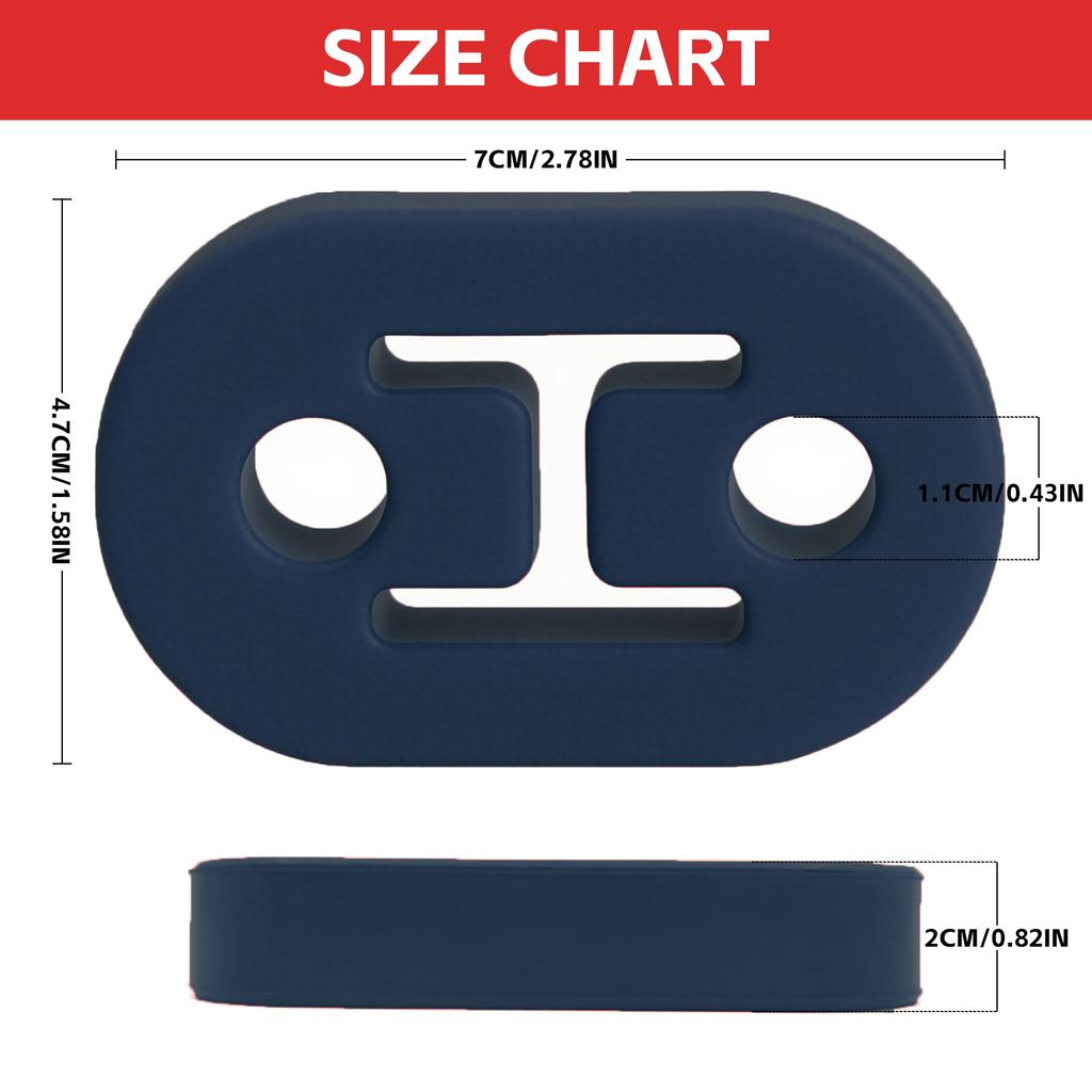 2Pcs Universal Car Polyurethane Exhaust Tail Pipe Mount Bracket Hanger Insulator Grommet Bushing Rod Support 11mm 2 Holes Repair