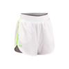 Solid Color Logo Print Elastic Waist Shorts Women Shorts White 1369732-100