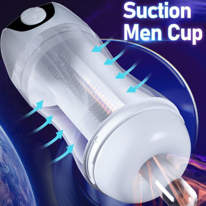 Masturbators for Men Automatic Sucking Real Vagina Vibrator Male Masturbation Cup Pussy Pocket Sex Machine Toys