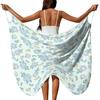 Leichtes Strandtuch mit Blumenmuster zum Umwickeln für Damen, Weich, Atmungsaktiv, Vielseitig einsetzbar, Überwurf, Decke, Schal, Tuch