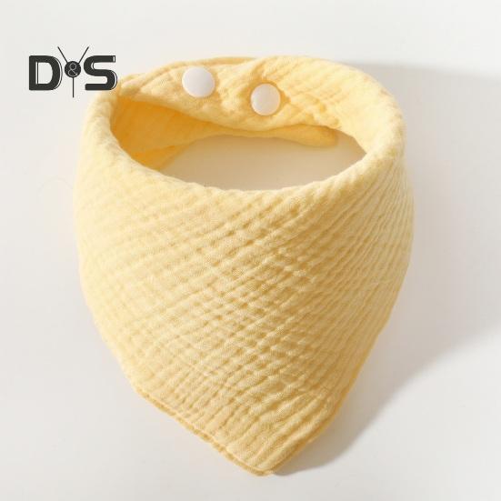 Baby-Lätzchen, Baby-Bandana, Sabberlätzchen, einfarbig, verstellbar, wiederverwendbar, mit Knopf, fest, aus Baumwolle, Speicheltuch für Kleinkinder, Baby, Kleinkind, Zahnen, Schürze, Geschenk zur Babyparty