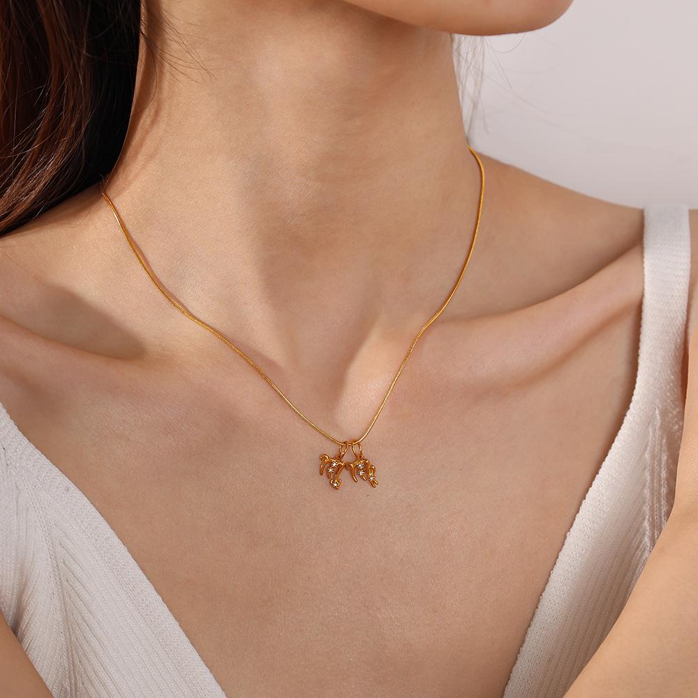 Luxury Zodiac Diamond Necklace Pendant – High-End Elegance In European & American Niche Design
