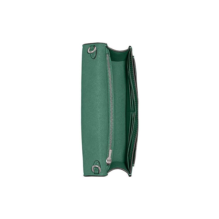 New COACH Tabby Pebbled Leather One Shoulder Crossbody Clutch Trumpets Women's Green CJ350-LHAEE
