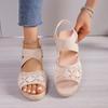 Fashion 2024 Wedge Sandals Women Summer Peep Toe Platform Shoes for Women Luxury Designer Heels Women Shoes Sandalias