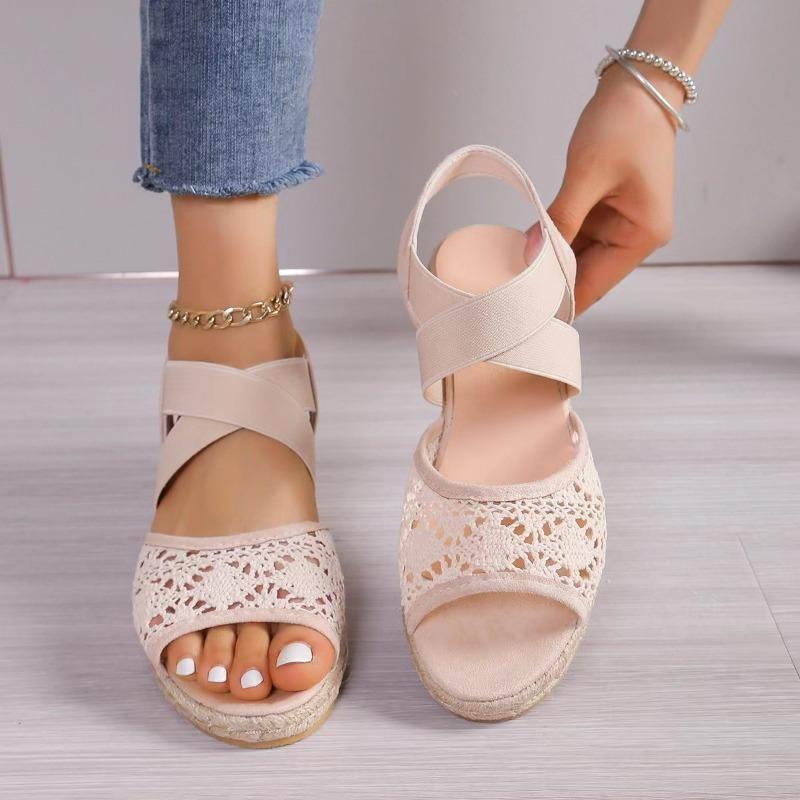 Fashion 2024 Wedge Sandals Women Summer Peep Toe Platform Shoes for Women Luxury Designer Heels Women Shoes Sandalias
