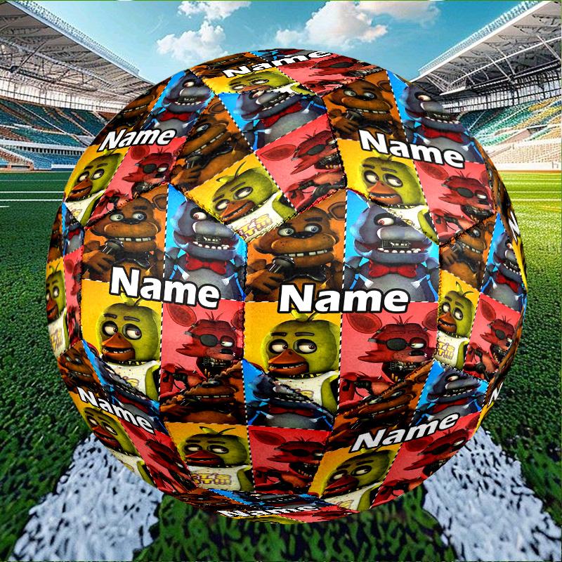 Custom Name Personalized Five Nights At Freddy's Print Size 5 Soccer Ball Training & Match Football, for Team, Kicking, Gift for Football