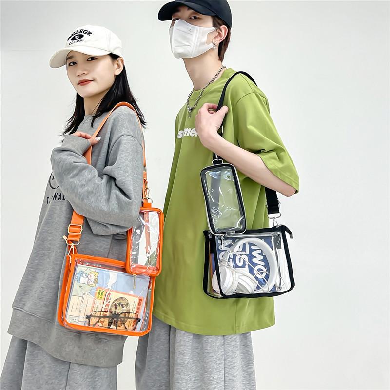Pvc Transparent Crossbody Bag For Men Waterproof Fashion Travel Organizer