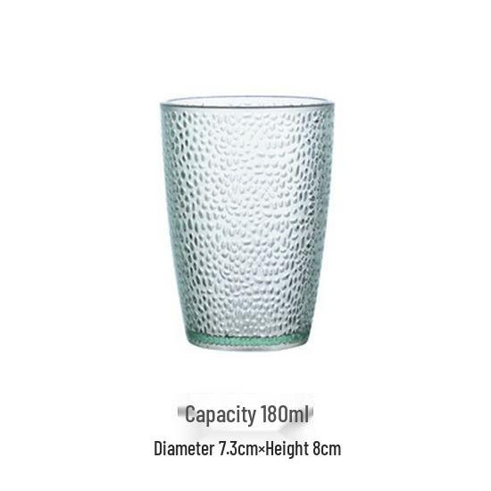 Colored Acrylic Water Cup: Transparent, Heat-Resistant, Drop-Resistant—Perfect for Mouthwash, Juice, Tea, or Beer.