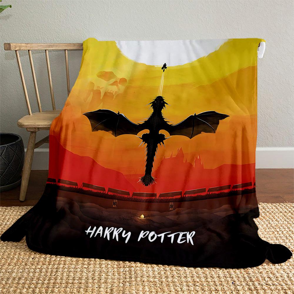 1pc Harry Potter,dragon,sunset Outdoor Flannel Throw Blanket All Season Soft Warmth,Home Decor 1031158