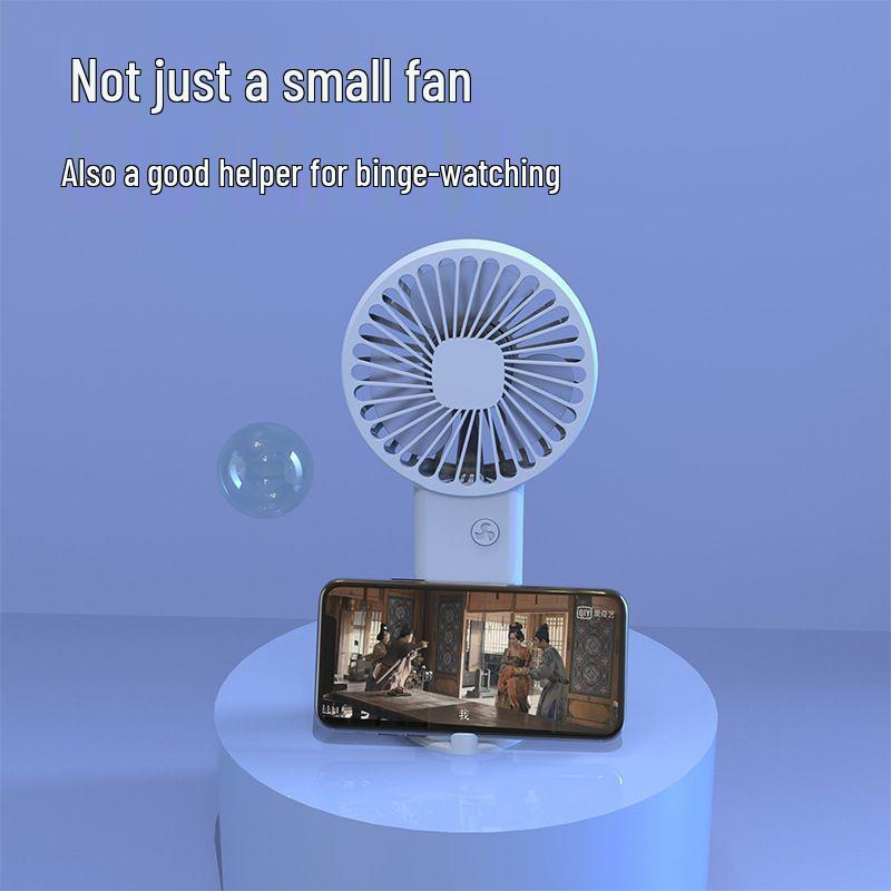 Rechargeable Mini Handheld Fan - Portable, Silent, and Lightweight for Dormitory or Desktop Use, Perfect as a Gift.