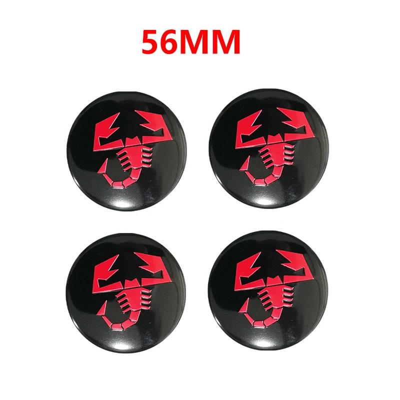 4pcs 56mm 50mm 3D logo car emblem Wheel Center Hub auto Rim refit dust-proof badge covers sticker styling accessories For FIAT