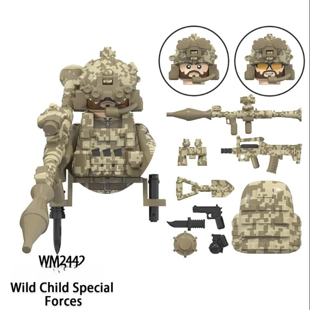 WM6147 WM6168 Vojenská série SWAT Speciální jednotky Stavebnice Komando Voják Městská policie Čepice Mini Akční figurka Hračky