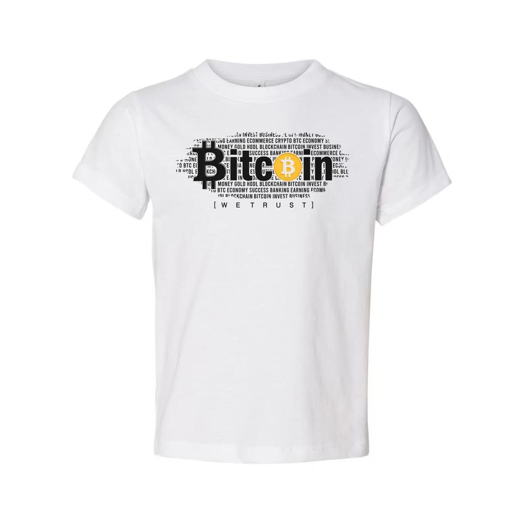 Unisex Bitcoin Grafik-T-Shirt Mit Wir Vertrauen Slogan Und Krypto-Logo-Print Kurzarm