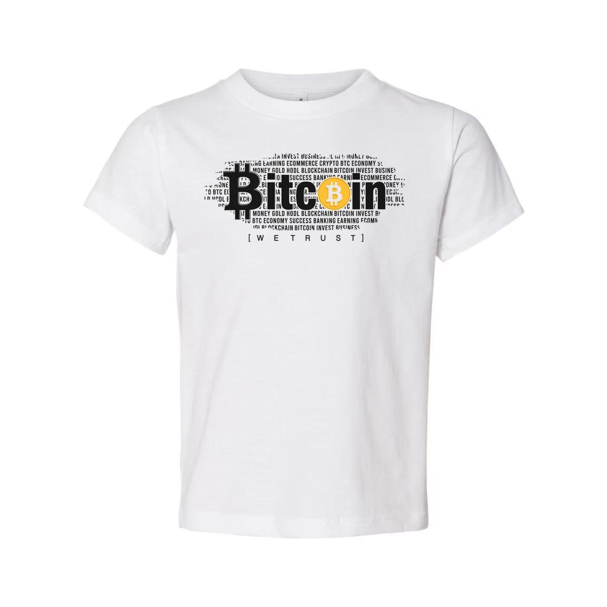 Unisex Bitcoin Graphic Tee With We Trust Slogan And Crypto Logo Print Short Slee 2XL