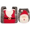 Mingguan Christmas Santa Toilet Set: Seat Cover, Floor Mat, Tank & Tissue Covers, 2-Piece Ornament Set