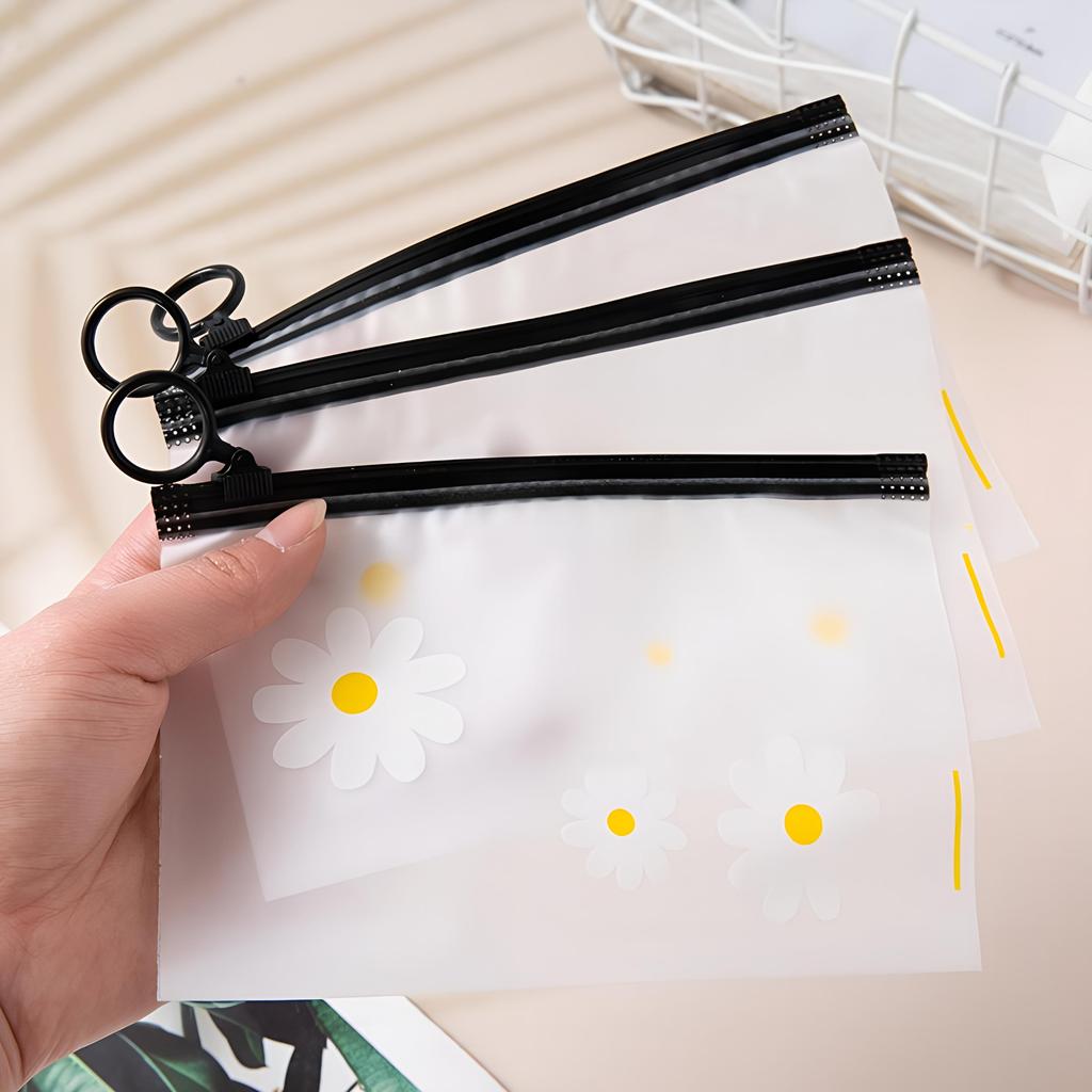 Charm Multifunctional Anti-oxidation Small Daisy Storage Bag Convenient Sealed Waterproof Large Capacity Plastic Zipper Bag Transparent